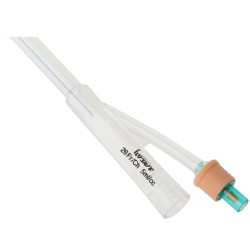 100% Silicone Coated Foley Catheter - 2 Way, Adult